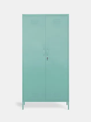 Metal Wardrobe Closet with Hanging Storage Solutions