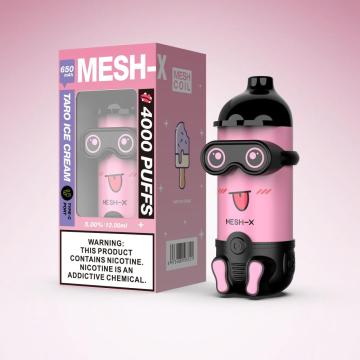 Mesh-X 4000 Puffs Recarregável Vape descartável a 5% de ni-cotina