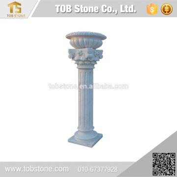 Hand carved carved marble column