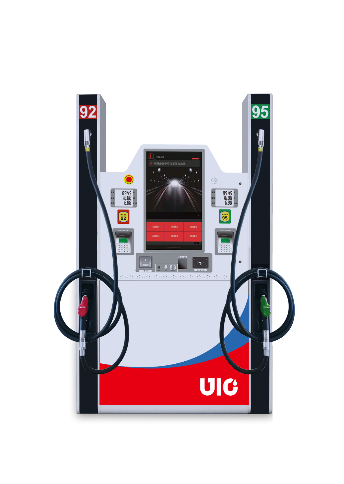 T7 Double Hoses Fuel Dispenser with Four Products