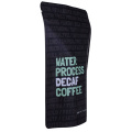 Bolsa de café Stand up negro mate con cierre de cremallera