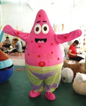 SpongeBob SquarePants and Patrick Star Mascot Costume Hand-made High Quality Cartoon Character Costume Party Supply