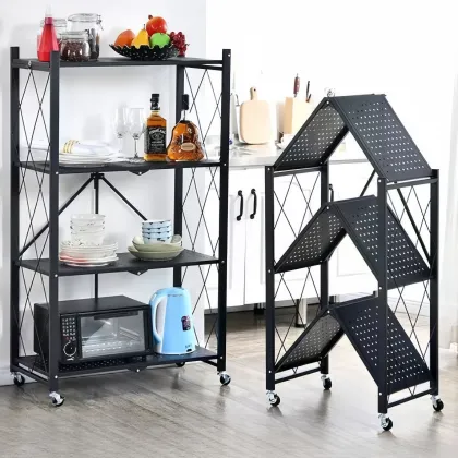 Foldable Kitchen Metal Storage Racking