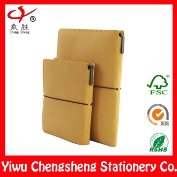 Custom elastic band closure spiral notebook
