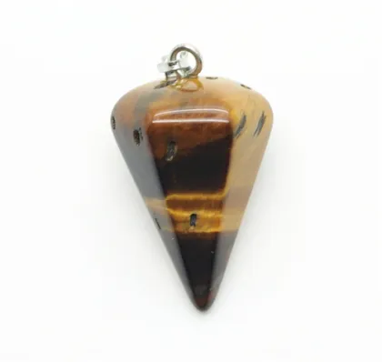 6 side coin Shape Yellow Tiger eye pendant Fashion Plummet Jewelry