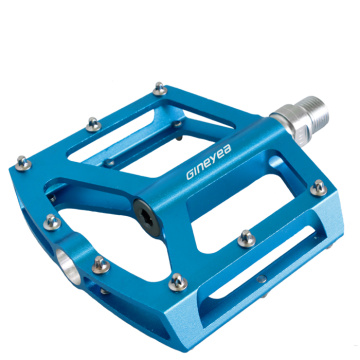 Ultralight Wide Platform Three-Dimensional Blue Bike Pedal.