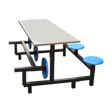 Modern Simple One-Piece Fast Food Table and Chair Set for 6 People - Manufacturers Supply
