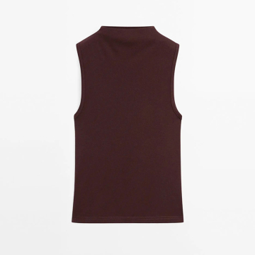 Top con imbuto di cotone puro al 100% femminile