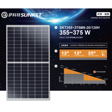 375W Panel Solar PV Mono Half Cut 120cells