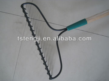 tangshan produce steel bow rake with handle to Amrica market