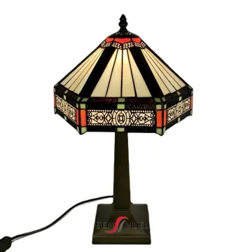 High-Quality Tiffany Stained Glass Table Lamp: Perfect for Hotel, Bedroom, and Desk Atmosphere