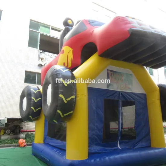 Custom 6m*4m*4.5m PVC Tarpaulin Car Shape Inflatable Trampoline Outdoor Toy