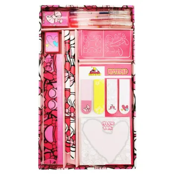 FUNWOOD GQC: Premium Customizable Wholesale Multifunctional Pink Children's Stationery Set - Ideal School Necessities Supplier