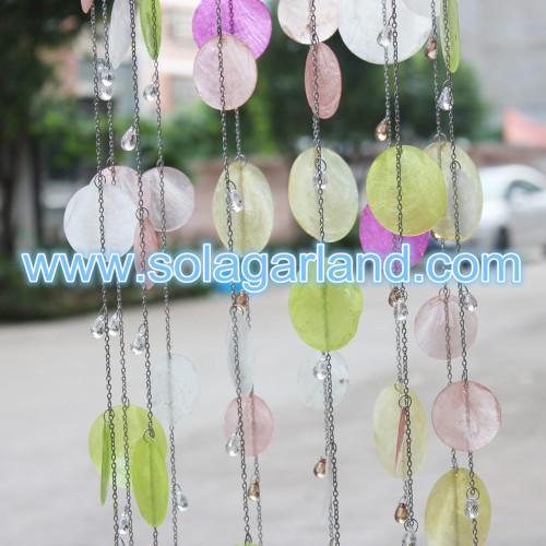 80CM Tall PVC Circle Pendant Chandelier With Metal Chain