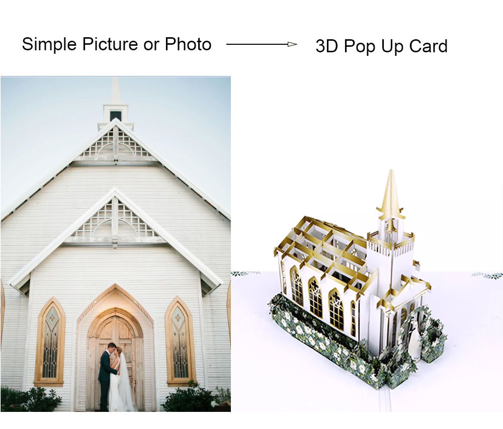wedding pop up card