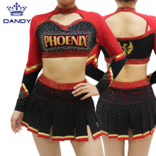 Cheerleader uniforms with rhinestone