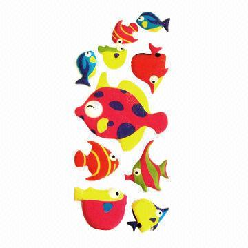 Temporary Tattoo Sticker with Transparent Plastic Film, Customized Artworks are Welcome
