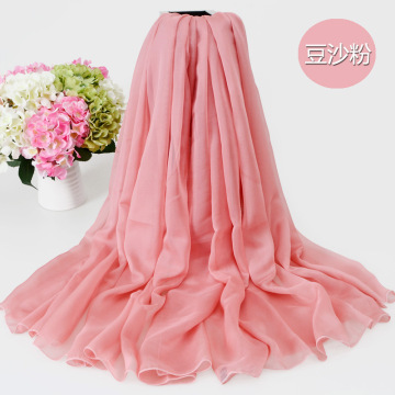 Summer Air Conditioning Shawl: Silk Scarf for Women - Solid Color Chiffon Gauze Scarf