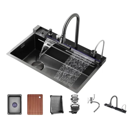 Stainless Steel Workstation Smart Waterfall Kitchen Sink