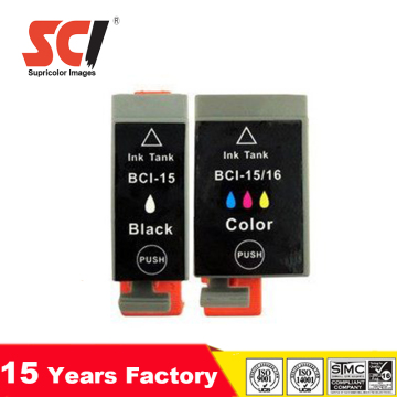 compatible inkjet Cartridge for Canon BCI15BK BCI16C with chip for prtiner pixma I70/I80/Ip90