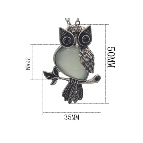 Owl Necklaces Healing Crystal Stone Pendant Reiki Spiritual Energy Gemstone Quartz Necklace Birthday for Women Men