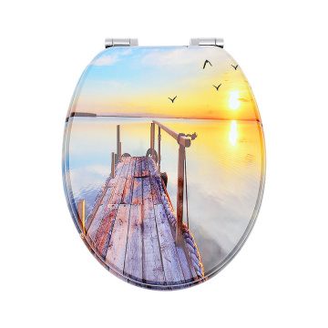 MDF Toilet Seat Soft Close in sunset Patterns