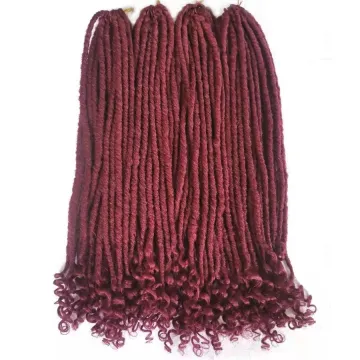 10 Piece 18 inch Grey Crochet Faux locs Curly Braids Hair Extensions synthetic hair Ombre Crochet Braids Jumbo Dreads Hairstyle