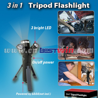 3 In 1 Tripod Flashlight 
