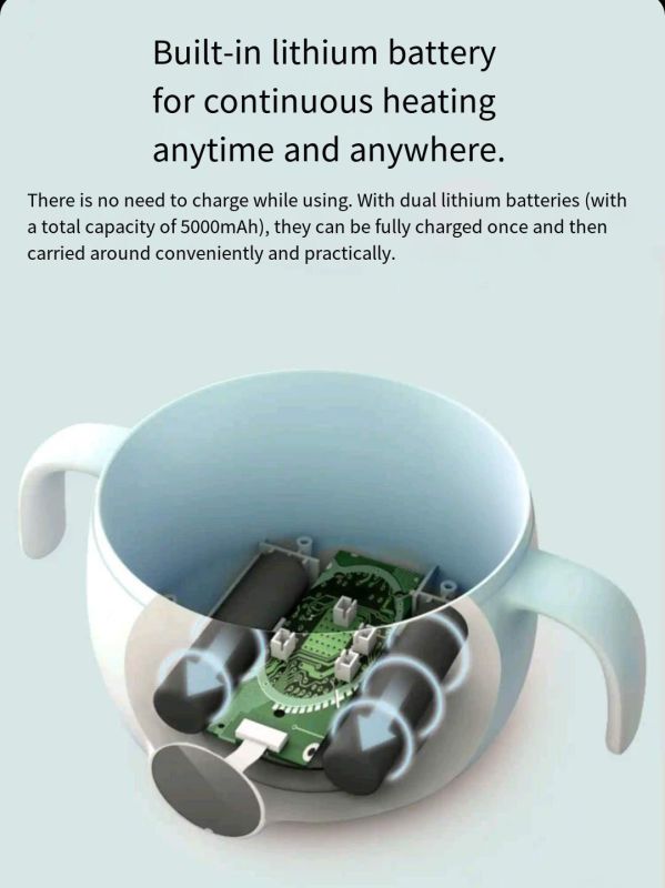 Smart Heating Bowl with Lithium Battery