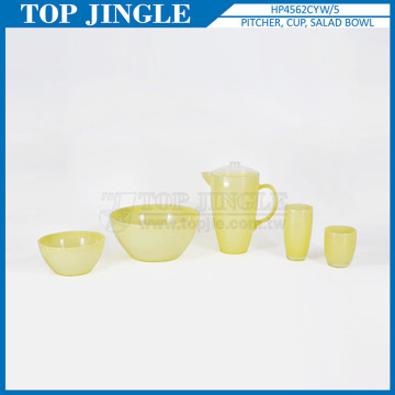 High Quality Acrylic Yellow Container Set
