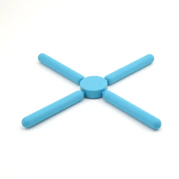 Foldable Silicone Cross Heat Insulation Mat, Placemat & Pot Table Mat Holder