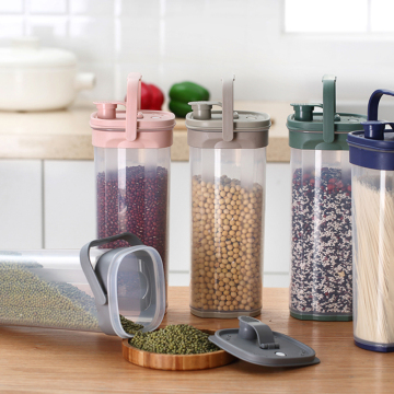 Plastic kitchen multi-grain sealed jar