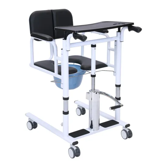 High-Quality Hydraulic Manual Bedside Commode Chair with Toilet and Bedpan