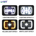 Square 7 Inch Motorcycle Led Headlights For Jeep