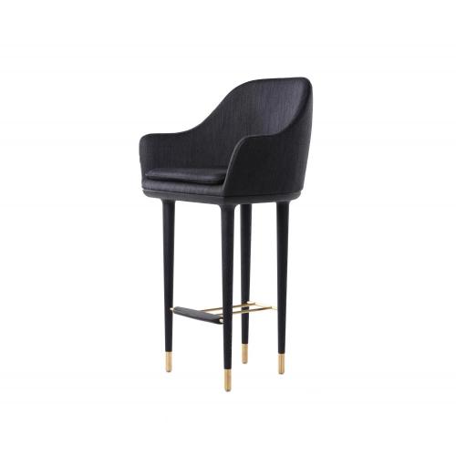 Lunar bar stool high back club chair