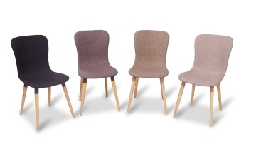 2016 most popular fabric dining chair painted legs