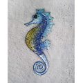 Metal and Glass Seahorse Wall Decor