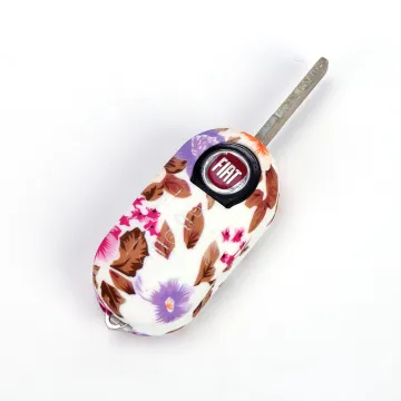 Flower color fiat punto silicone car key cover