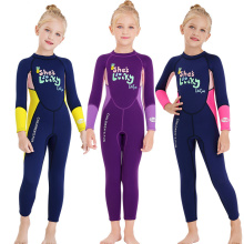 2MM Neoprene Wetsuit Children Diving Suits Swimwear Girls Long Sleeve Surfing Swimsuits For Girl Bathing Suit Wetsuits