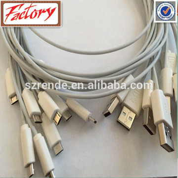 custom flexible supper thin OD=2.65mm black or white micro usb cable