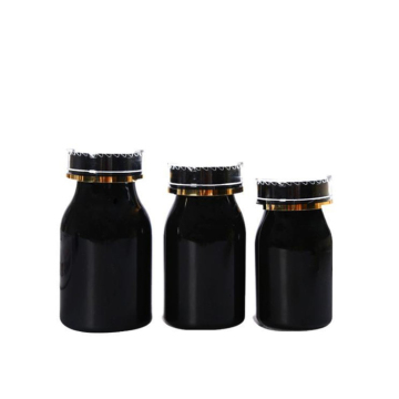 Empty Black PET Plastic Pill Medicine Capsule Bottles 100ml