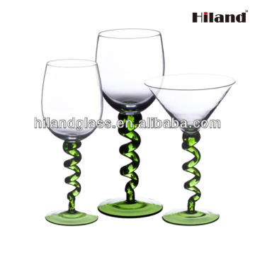 Attractive colored drinking glass