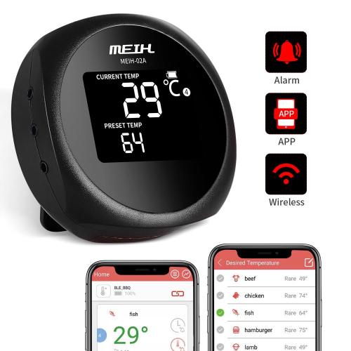 digital wireless bluetooth bbq thermometer