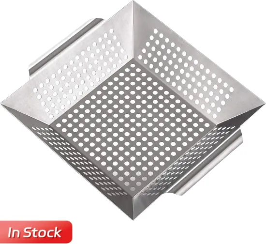 Factory Direct Stainless Steel BBQ Grill Basket for Outdoor Barbecue
