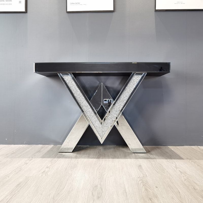 Table de couloir en miroir moderne