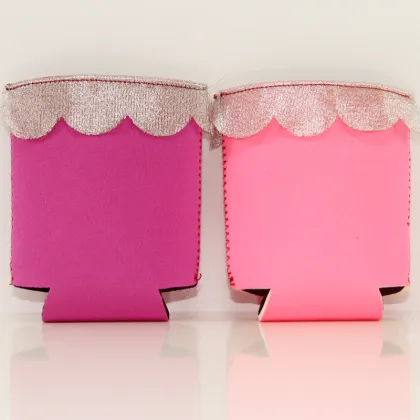 Collapsible lace design can coolers beer holders