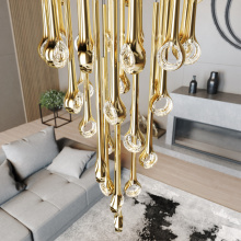 gold metal commercial project hotel lobbychandelier lamp