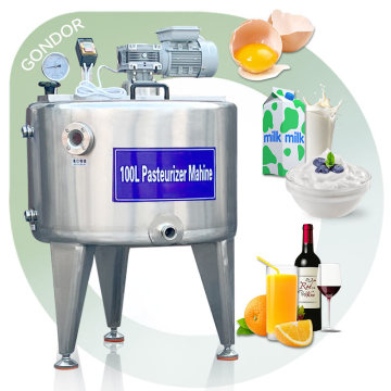 Keju Yogurt Ice Cream Milk Pasteurizer Equipment - 30L hingga 500L Tangki pasteurisasi
