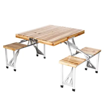 Factory Supply Durable Portable Modern Indonesian Foldable Wooden Outdoor Furniture Sets