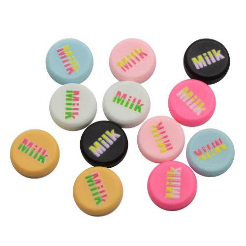 Dostawa Flatback Chocolate Candy Resin Beads Round Bean Letter Milk Decoration Charms na notatnik DIY Art Craft